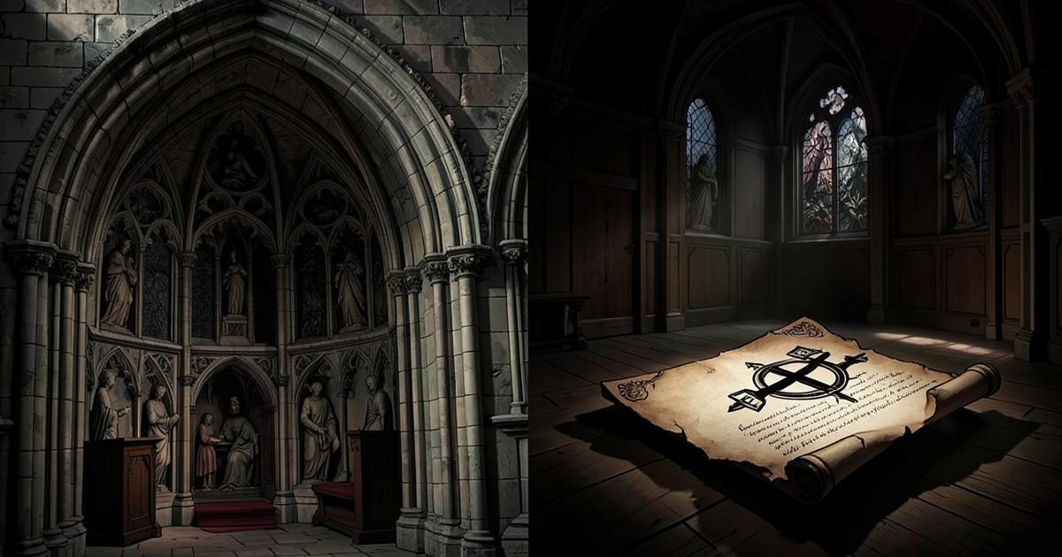 Transição da maçonaria operativa medieval para a especulativa: catedral gótica e pergaminho simbólico