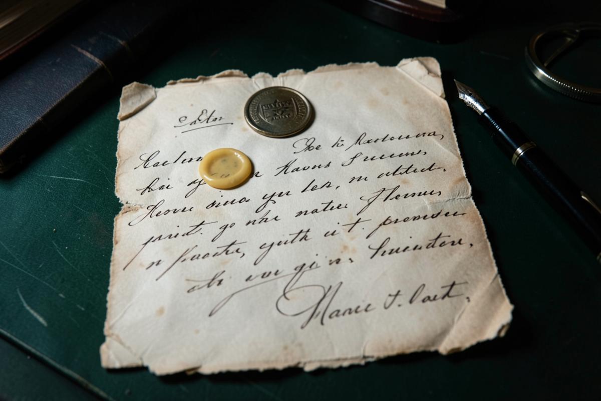 Prancha maçônica manuscrita com selo de lacre